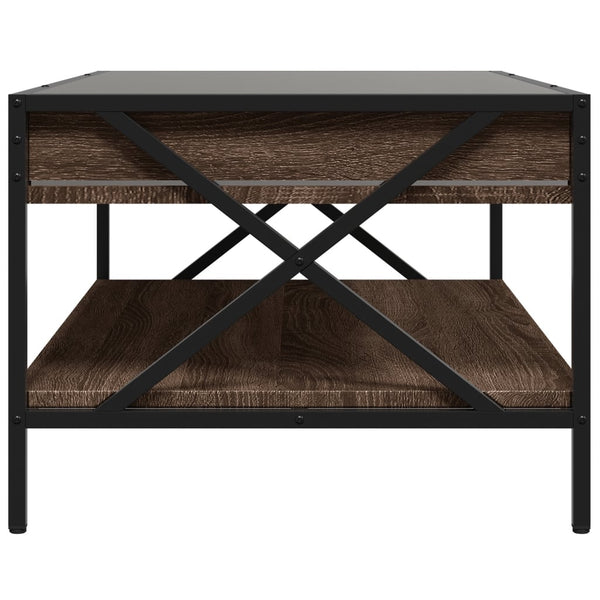 vidaXL Table basse avec LED Infinity Effet chêne marron 90x50x38 cm