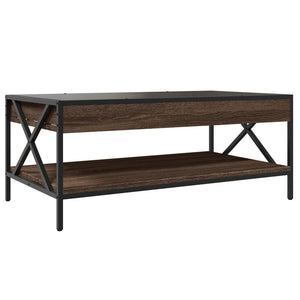 vidaXL Table basse avec LED Infinity Effet chêne marron 90x50x38 cm