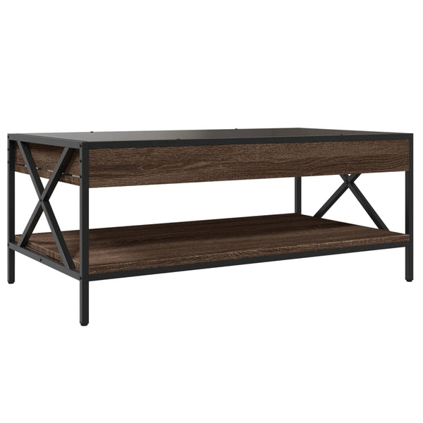 vidaXL Table basse avec LED Infinity Effet chêne marron 90x50x38 cm