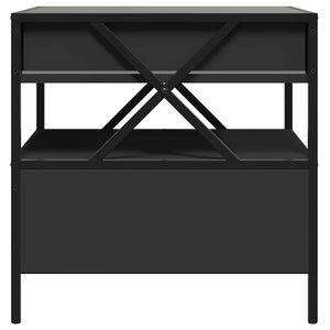 vidaXL Table basse avec LED Infinity Noir 50x50x51 cm