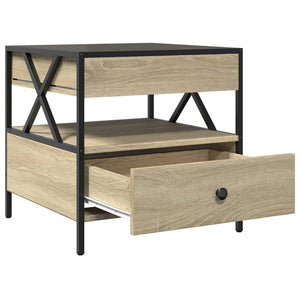 vidaXL Table basse avec LED Infinity chêne Sonoma 50x50x51 cm