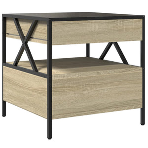 vidaXL Table basse avec LED Infinity chêne Sonoma 50x50x51 cm