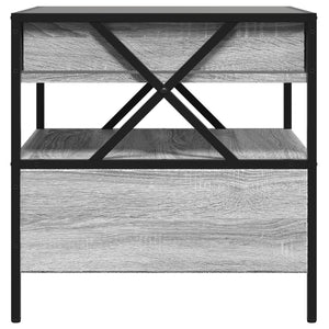 vidaXL Table basse avec LED Infinity gris sonoma 50x50x51 cm