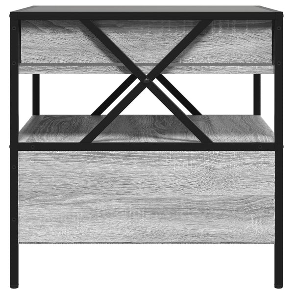 vidaXL Table basse avec LED Infinity gris sonoma 50x50x51 cm