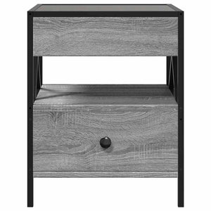 vidaXL Table basse avec LED Infinity gris Sonoma 40x40x51 cm