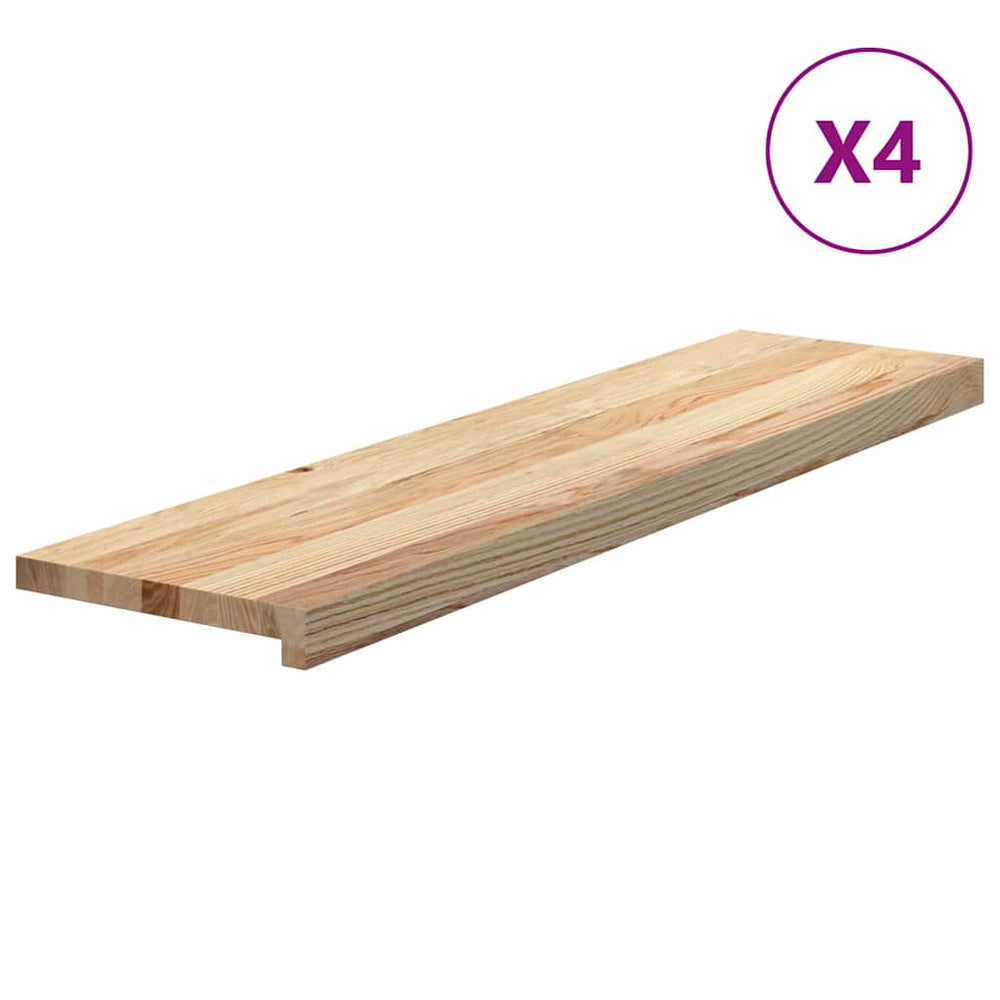 Eiche Treppenstufen Massivholz 100x25 cm, 4er Set