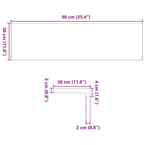 Eiche Treppenstufen Massivholz 90x30 cm, 8er Set