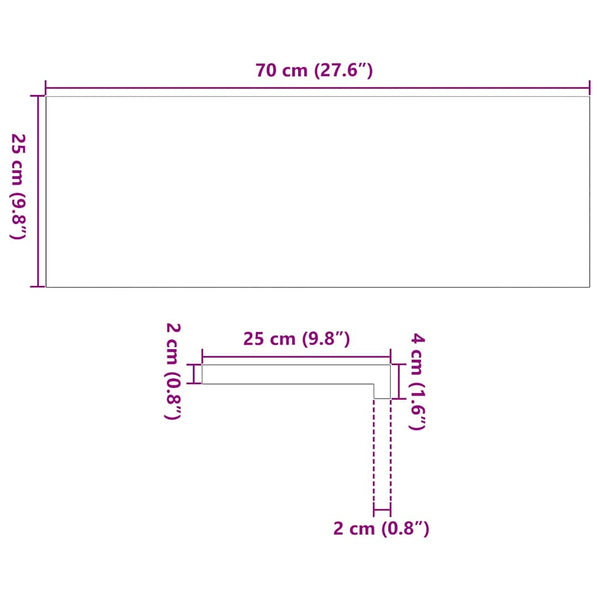 Eichenholz Treppenstufen 70x25 cm, 12er Set
