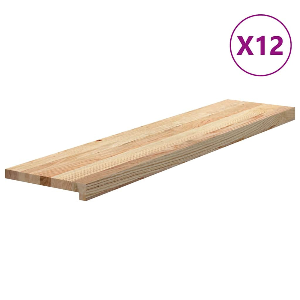 Eiche Treppenstufen Massivholz 110x25 cm, 12er Set