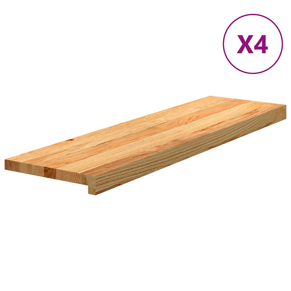 Eiche Treppenstufen Hellbraun 90x30 cm 4er Set