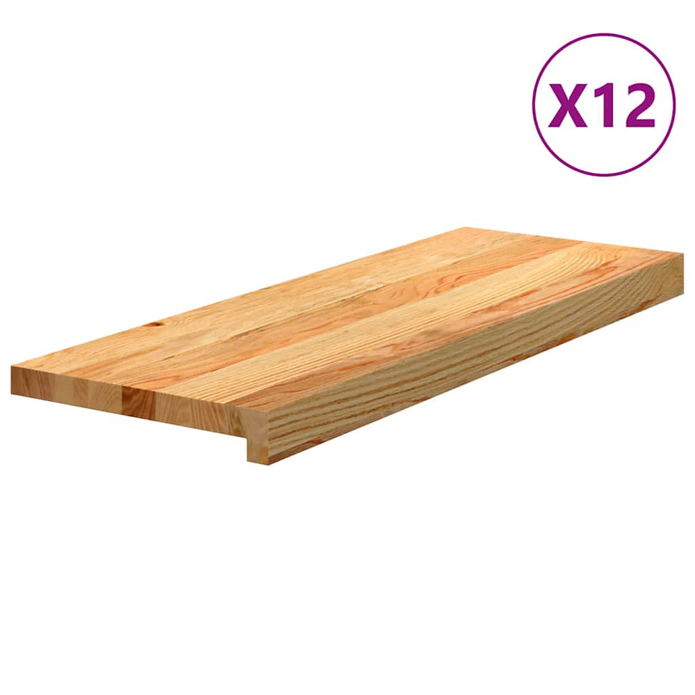Eiche Treppenstufen Hellbraun 70x30 cm, 12er Set