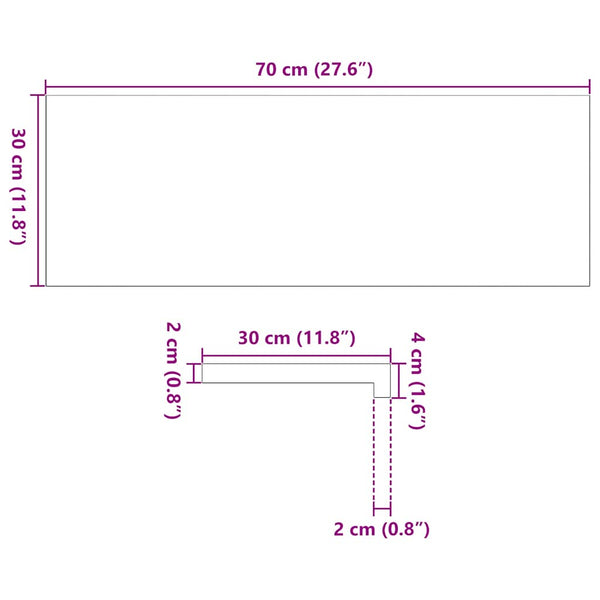 Eiche Treppenstufen Hellbraun 70x30 cm, 12er Set