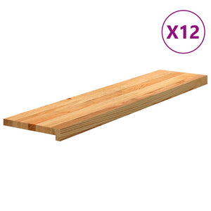 Eiche Treppenstufen Hellbraun 110x30cm, 12er Set