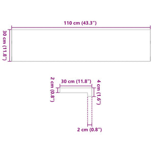 Eichenholz Treppenstufen, 20er Set, Hellbraun, 110x30cm