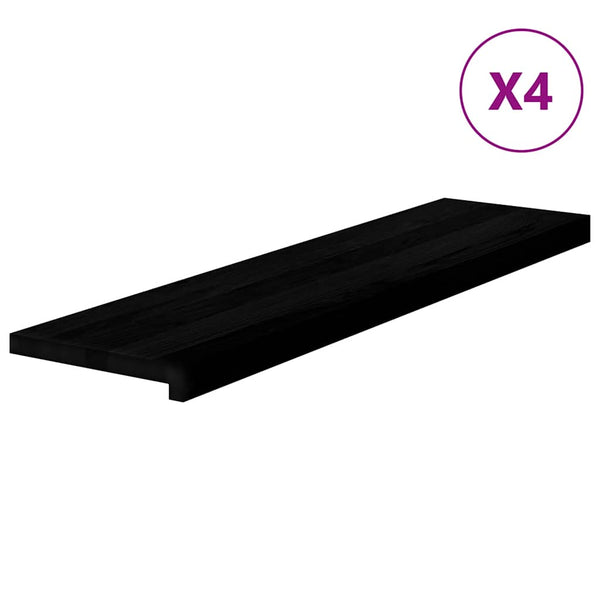 Eiche Treppenstufen Dunkelbraun 100x30 cm, 4er Set