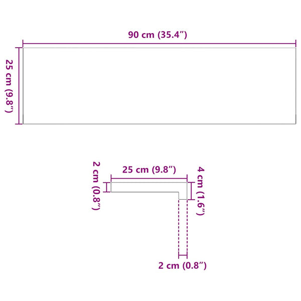Treppenstufen Eiche Dunkelbraun 90x25cm 8 Stk.