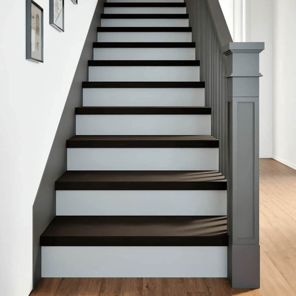 Treppenstufen Dunkelbraun 70x25 cm Eiche Massivholz 12 Stk