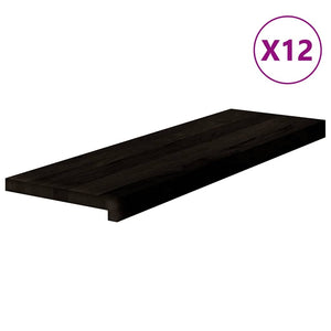Eiche Treppenstufen Dunkelbraun 80x25cm, 12er Set