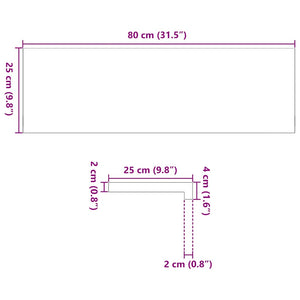 Eiche Treppenstufen Dunkelbraun 80x25cm, 12er Set