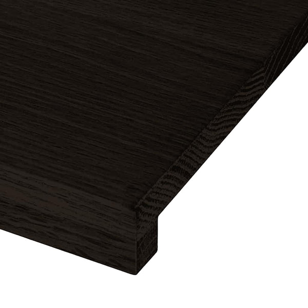 Treppenstufen Dunkelbraun 120x25 cm Eiche Massivholz 12er Set