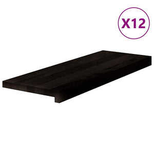 Eiche Treppenstufen Dunkelbraun 70x30 cm, 12er Set