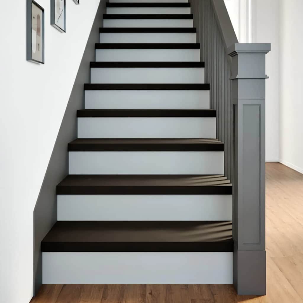 Treppenstufen Dunkelbraun 80x30 cm Eiche Massivholz 12er Set