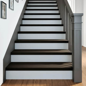 Treppenstufen Dunkelbraun 100x30 cm Eiche Massivholz 12 Stk
