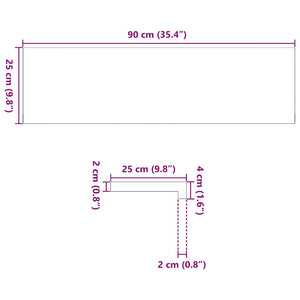 Treppenstufen Dunkelbraun 90x25cm Eiche Massivholz 16er Set