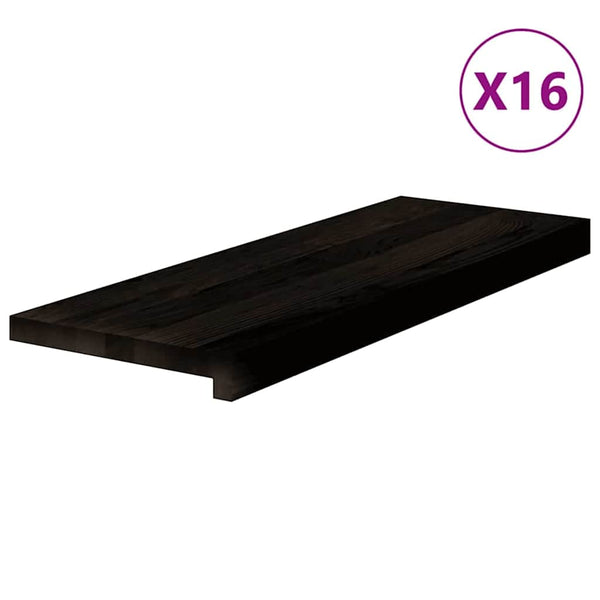 Eichenholz Treppenstufen Dunkelbraun 70x30 cm, 16er Set