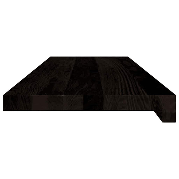 Eichenholz Treppenstufen Dunkelbraun 80x30 cm, 16 Stk.