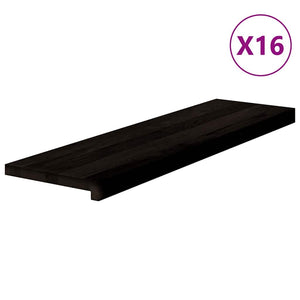 Eiche Treppenstufen Dunkelbraun 90x30 cm, 16er Set