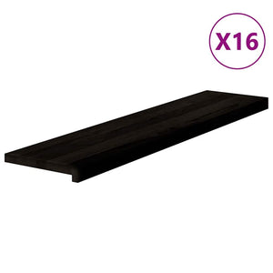 Treppenstufen Dunkelbraun 110x30 cm Eiche Massivholz 16 Stk