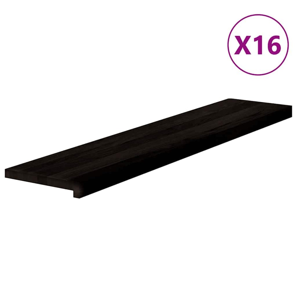 Eiche Treppenstufen Dunkelbraun 120x30cm, 16er Set