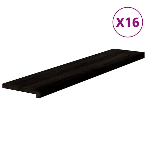 Eiche Treppenstufen Dunkelbraun 120x30cm, 16er Set