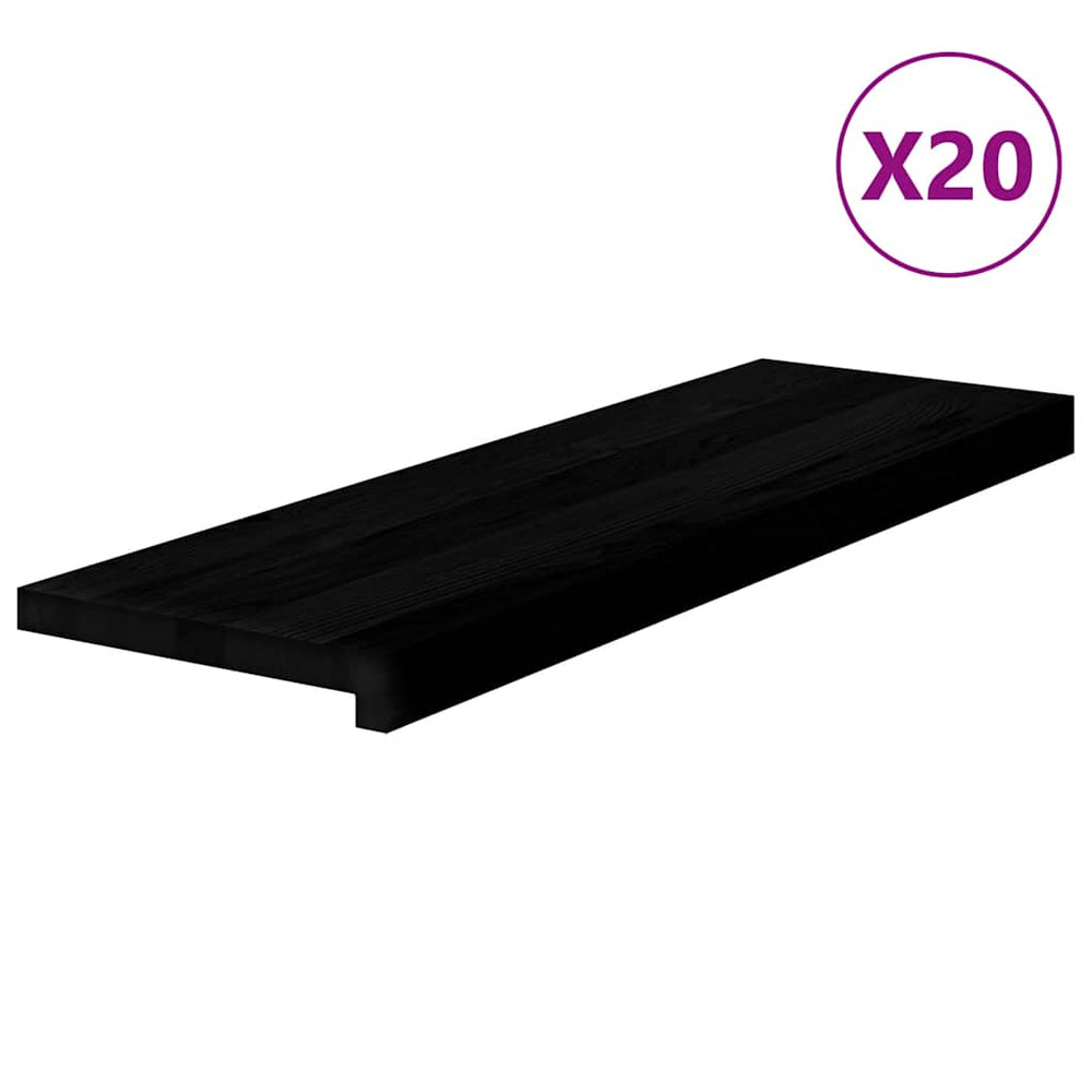 Eichenholz Treppenstufen Dunkelbraun 80x25 cm, 20 Stk.