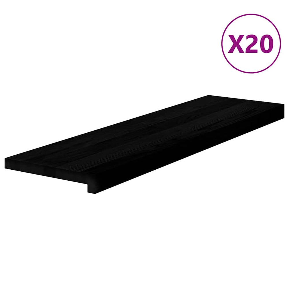 Eichenholz Treppenstufen Dunkelbraun 90x25cm, 20 Stk.