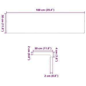 Eiche Treppenstufen Dunkelbraun 100x30 cm, 20er Set