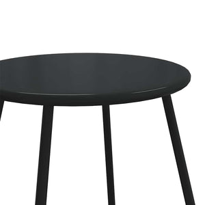 5-tlg. Balkonmöbel Set mit Kissen Schwarz