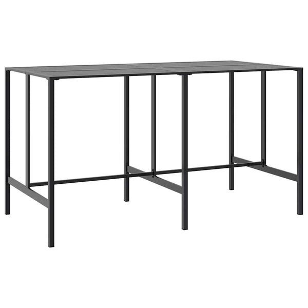 9-teiliges Gartenbar-Set Schwarz Stahl