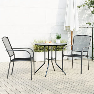 3-teiliges Gartenstuhlset aus Stahl