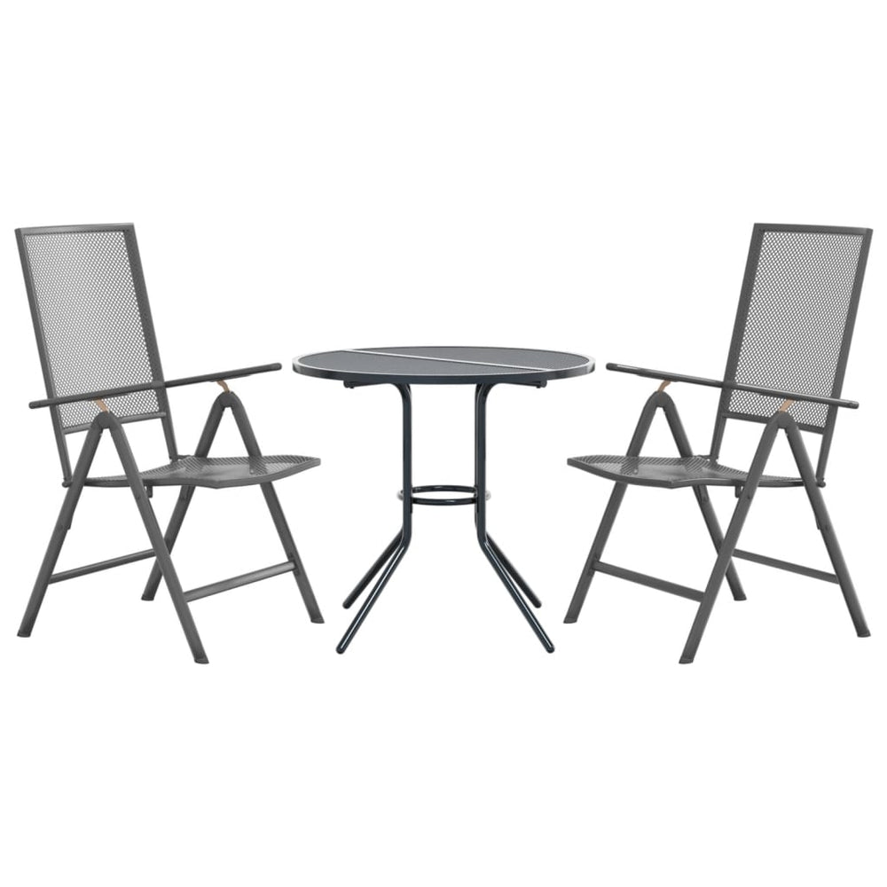 Verstellbares Gartenstuhl-Set, 3-teilig