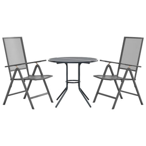 Verstellbares Gartenstuhl-Set, 3-teilig