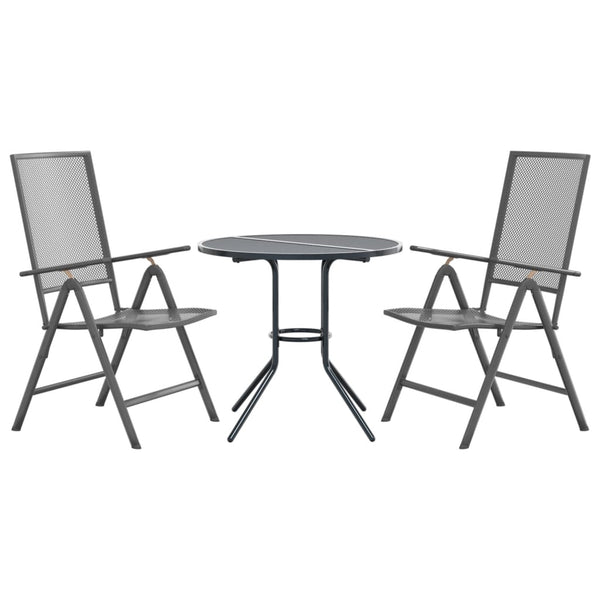 Verstellbares Gartenstuhl-Set, 3-teilig