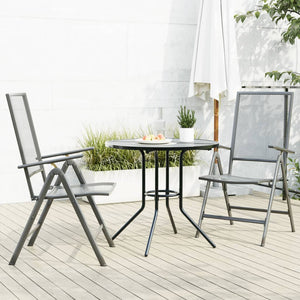 Verstellbares Gartenstuhl-Set, 3-teilig
