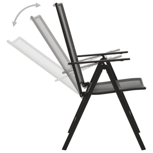 7-teiliges Gartenstuhl-Set aus Stahl