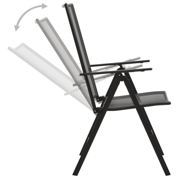 7-teiliges Gartenstuhl-Set aus Stahl