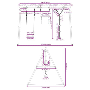 Schaukel-Set mit Kletter- & Trapezschaukel