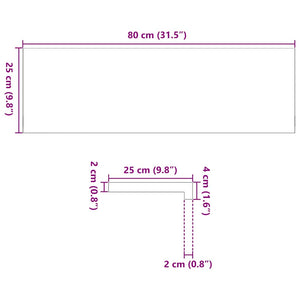 Eiche Treppenstufen Massivholz 80x25 cm, 2er Set