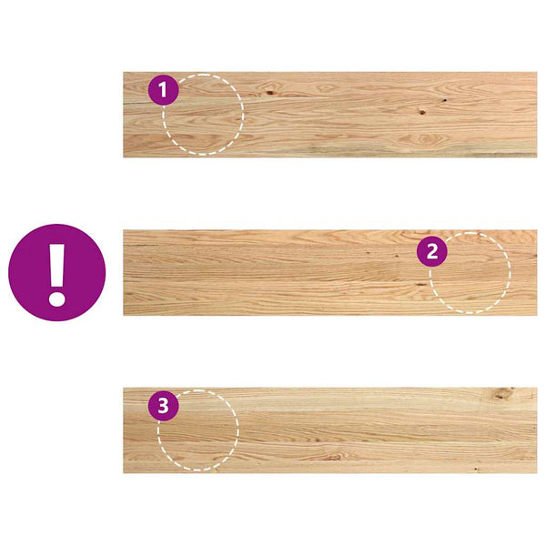 Eichenholz Treppenstufen, 2er Set, 120 cm