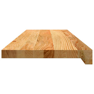Eichenholz Treppenstufen Hellbraun 80x25cm 2er Set